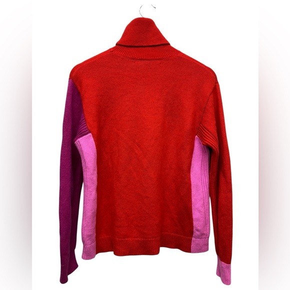 Diane von Furstenberg ColorBlock Cashmere Wool Turtleneck Sweater Anthropologie - Picture 3 of 12